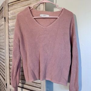 LOFT Women's Pink Sweater